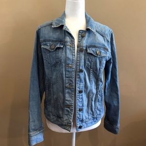Eddie Bauer Denim Intentionally Distressed Jean Jacket, Size M